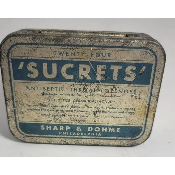 Sucrets | Accents | Vintage 9560s Sucrets Antiseptic Throat